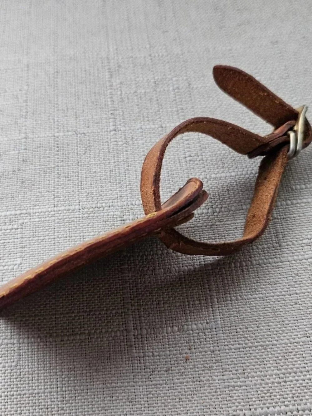 Vintage Louis Vuitton Name Tag Travel Tag Leather Luggage ID Tag Made France